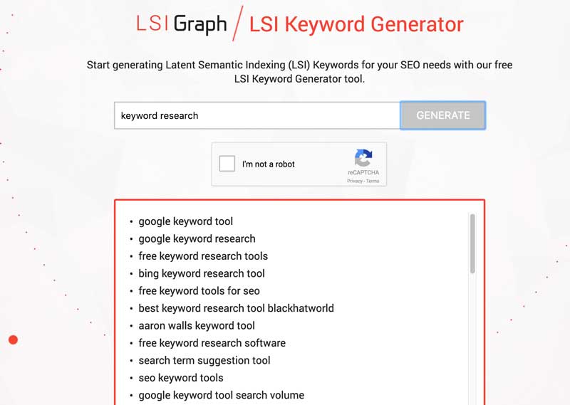 lsigraph latent semantic keyword finder tool