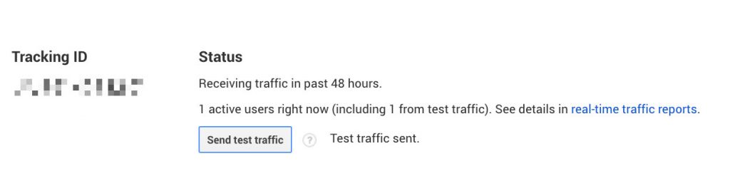 testing traffic in google analytics