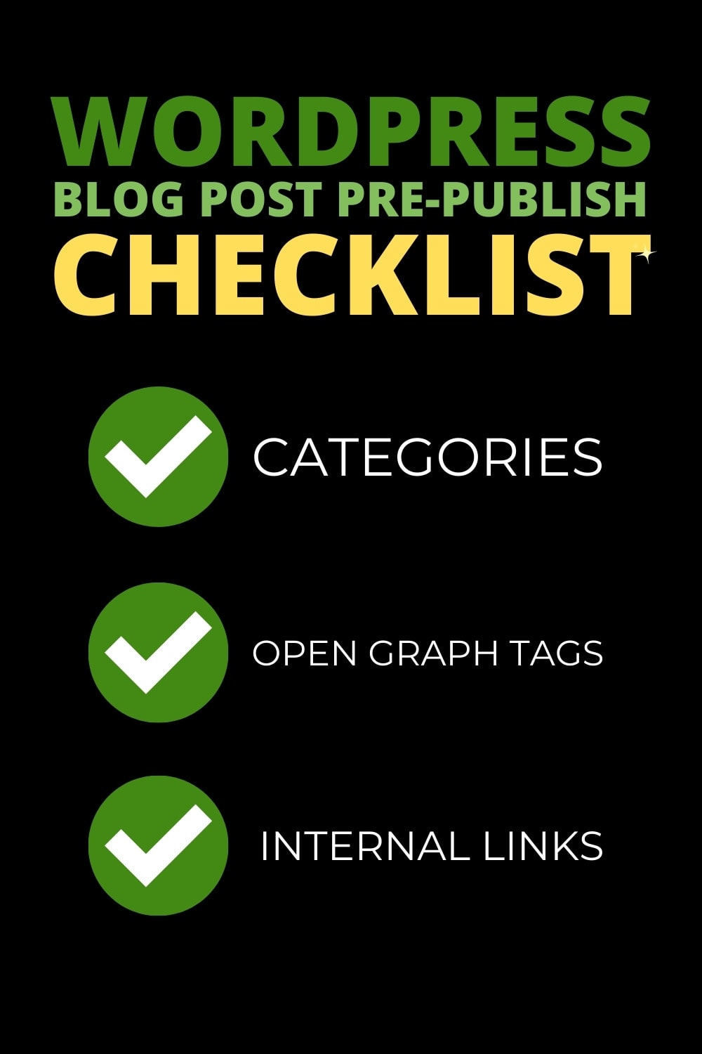 wordpress checklist before publish pinterest