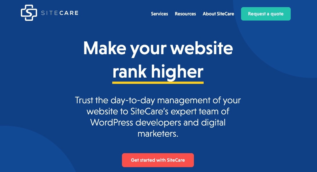 site care wordpress care packages