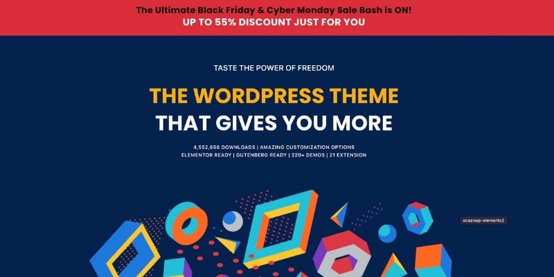 oceanwp wordpress theme black friday discount