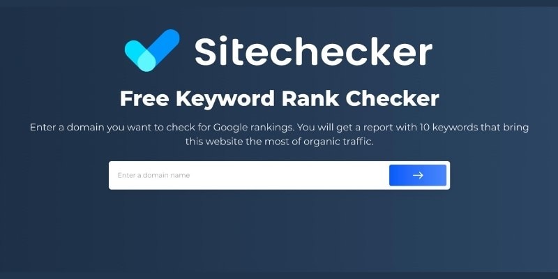 sitechecker free serp rank checker software