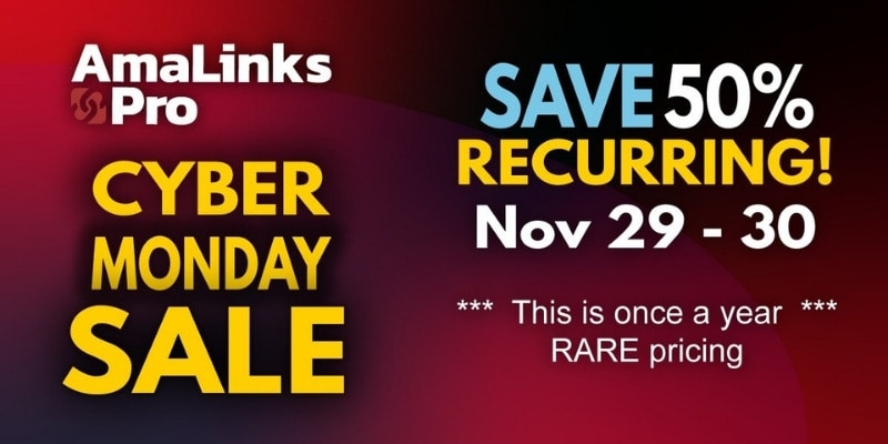 amalinks pro 50 percent discount cyber monday sale