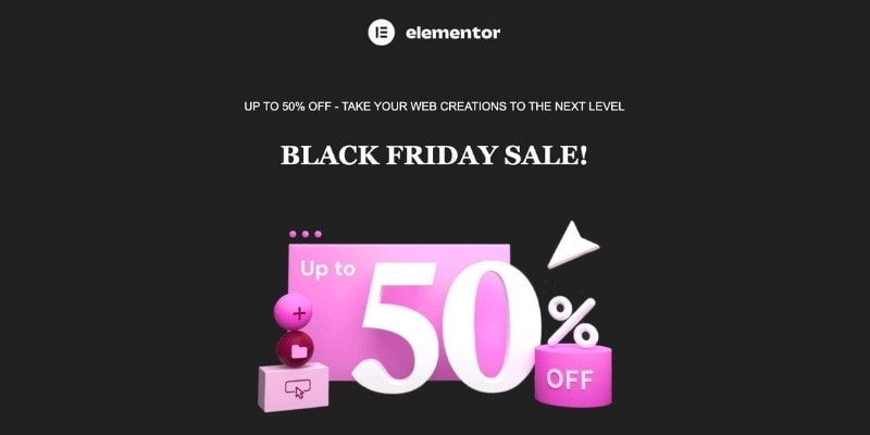 elementor black friday week sale