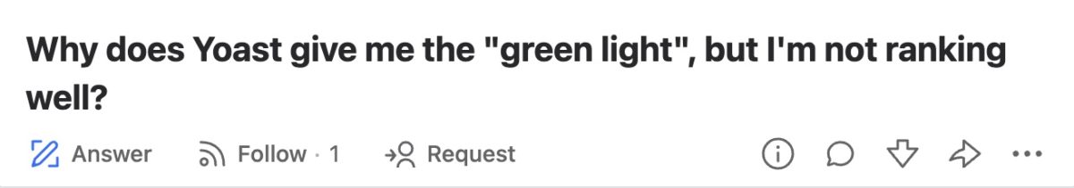 yoast green dot question on quora