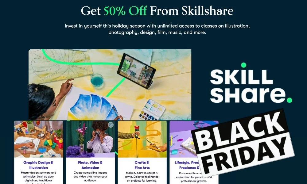 skillshare black friday 50 percent discount
