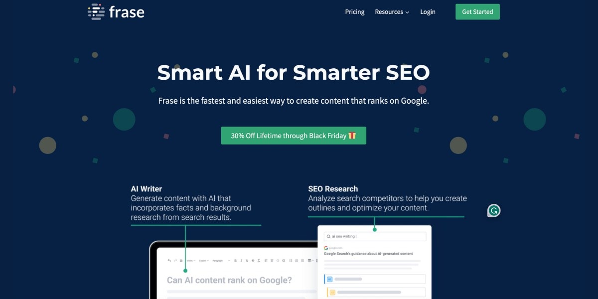 AI content creation tool for improved SEO ranking.