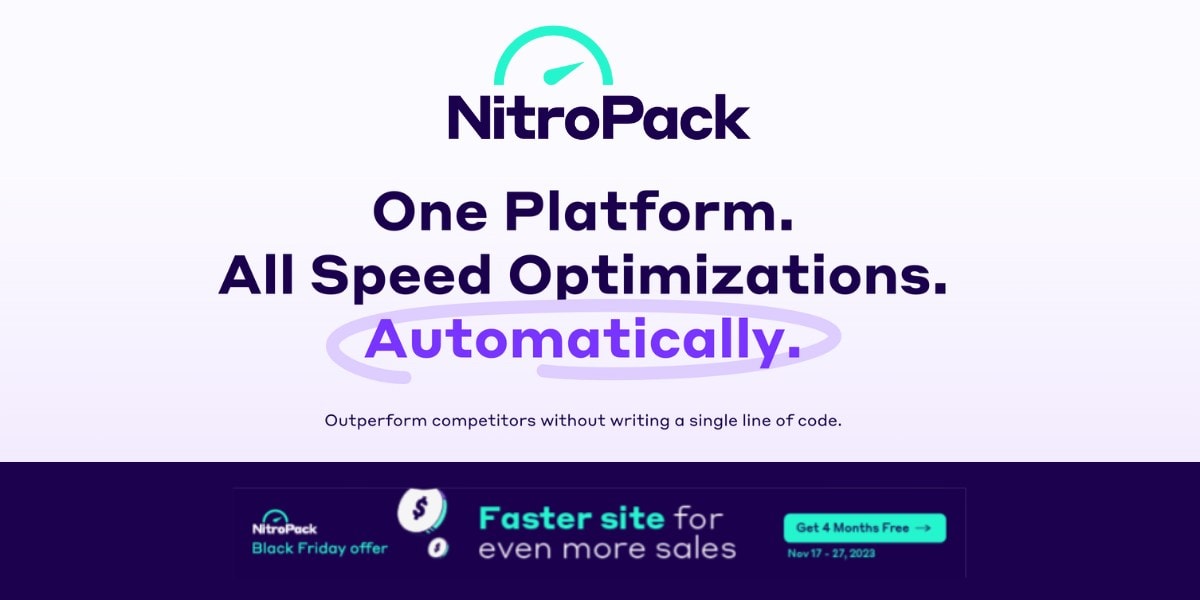 NitroPack service ad for website speed optimization.