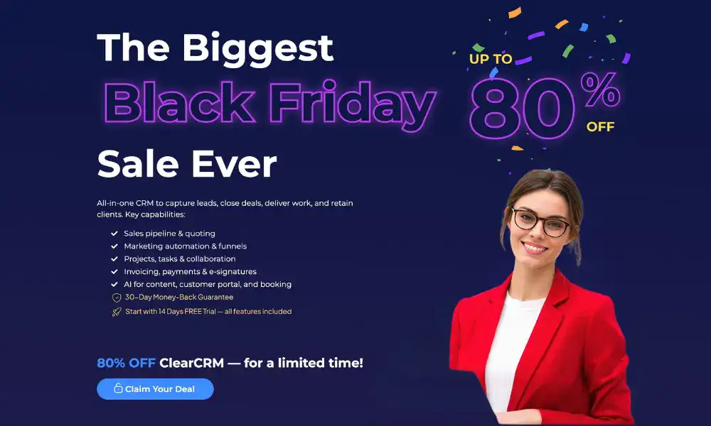 Black Friday Sale, Up to 80% Off CRM