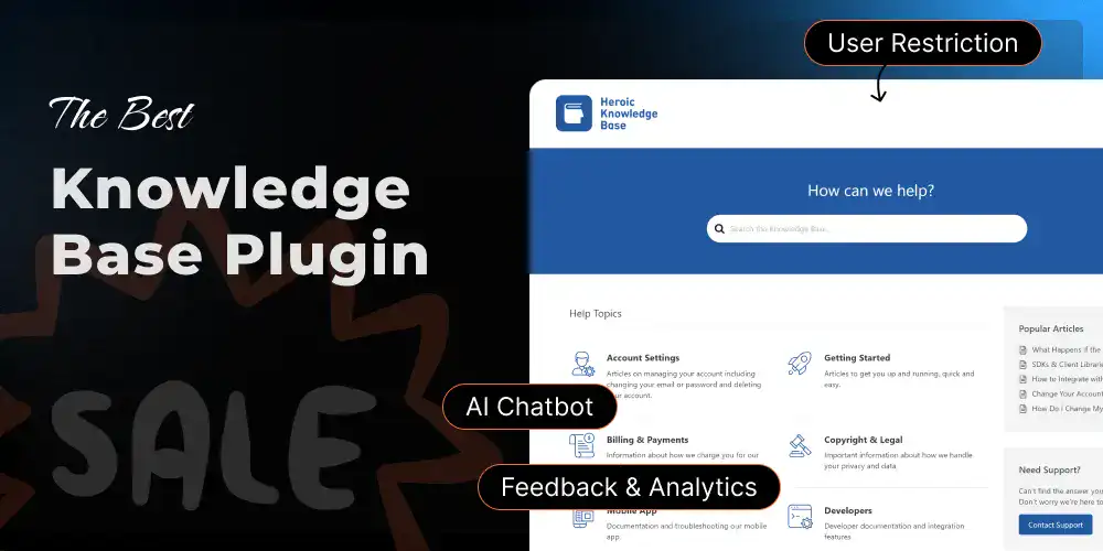 Knowledge base plugin for AI chatbot and analytics.