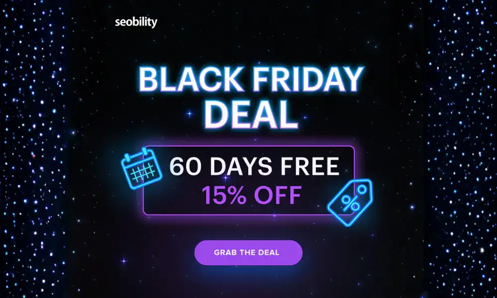 Black Friday 60 days free, 15% off deal.