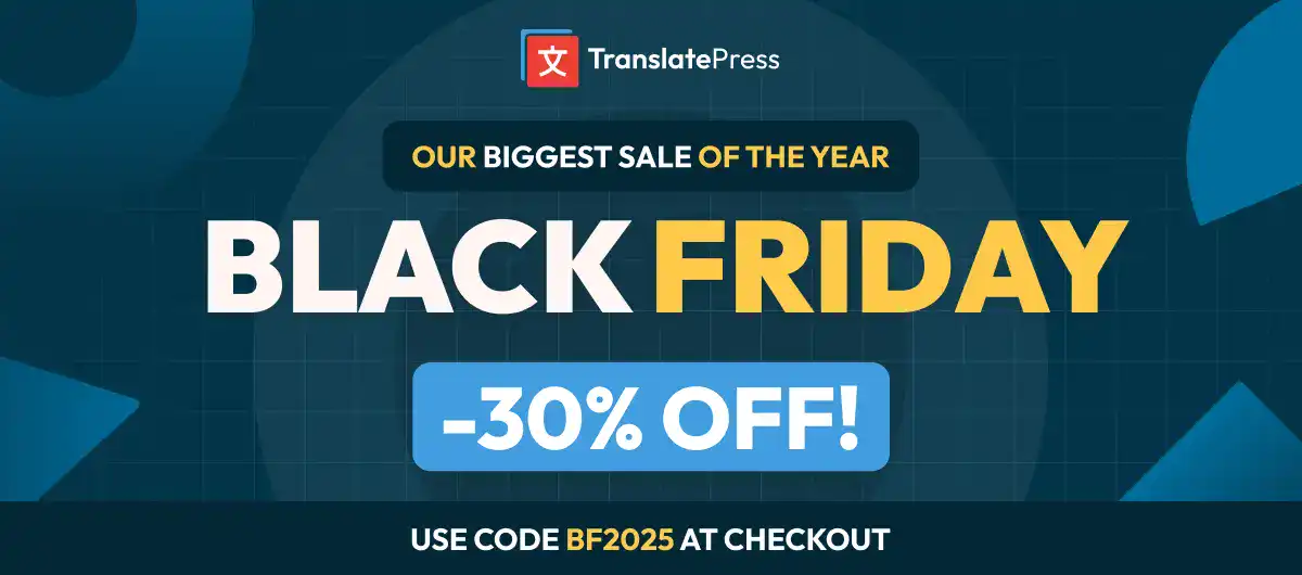 Black Friday sale, 30% off with code BF2025.