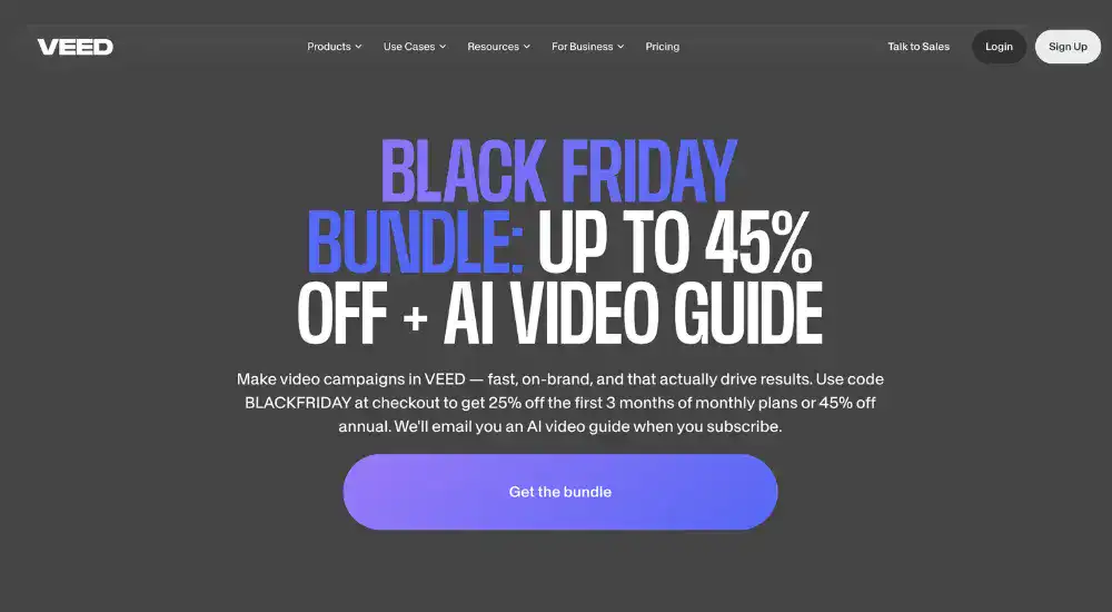 Black Friday video bundle up to 45% off.
