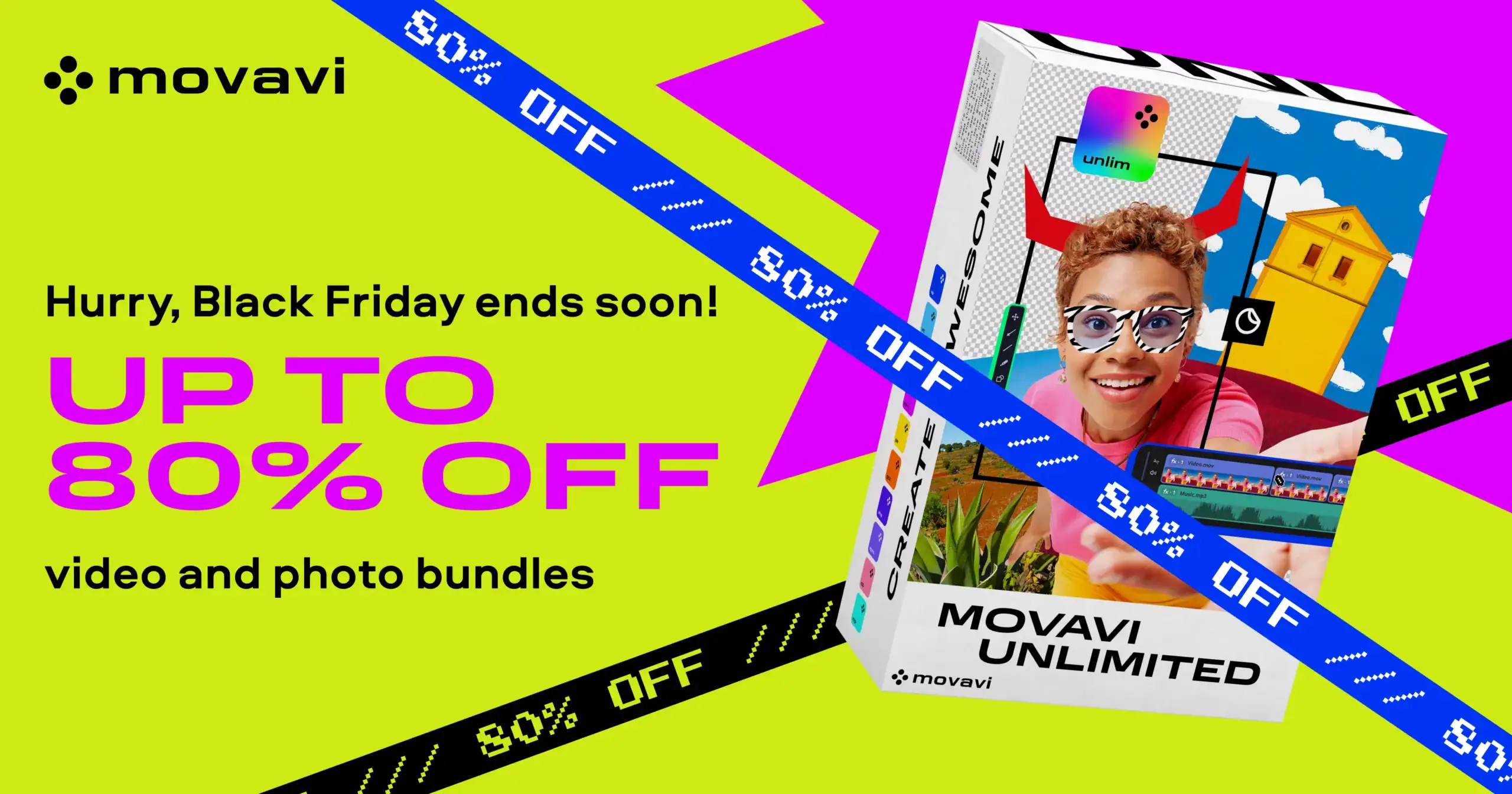 Black Friday sale: 80% off Movavi bundles.